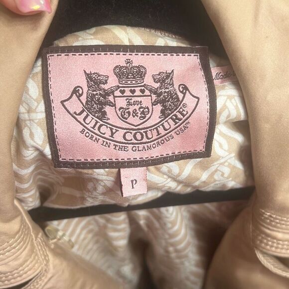 ✨Juicy Couture Double Breasted Sz P Trench Coat✨ - Picture 7 of 8